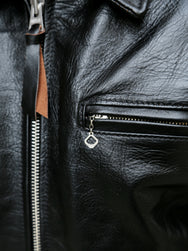 Simmons Bilt Smokey D Racer Leather Jacket Black