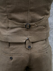 Hansen Daniel (27-46-6) Casual Waistcoat – Khaki Linen