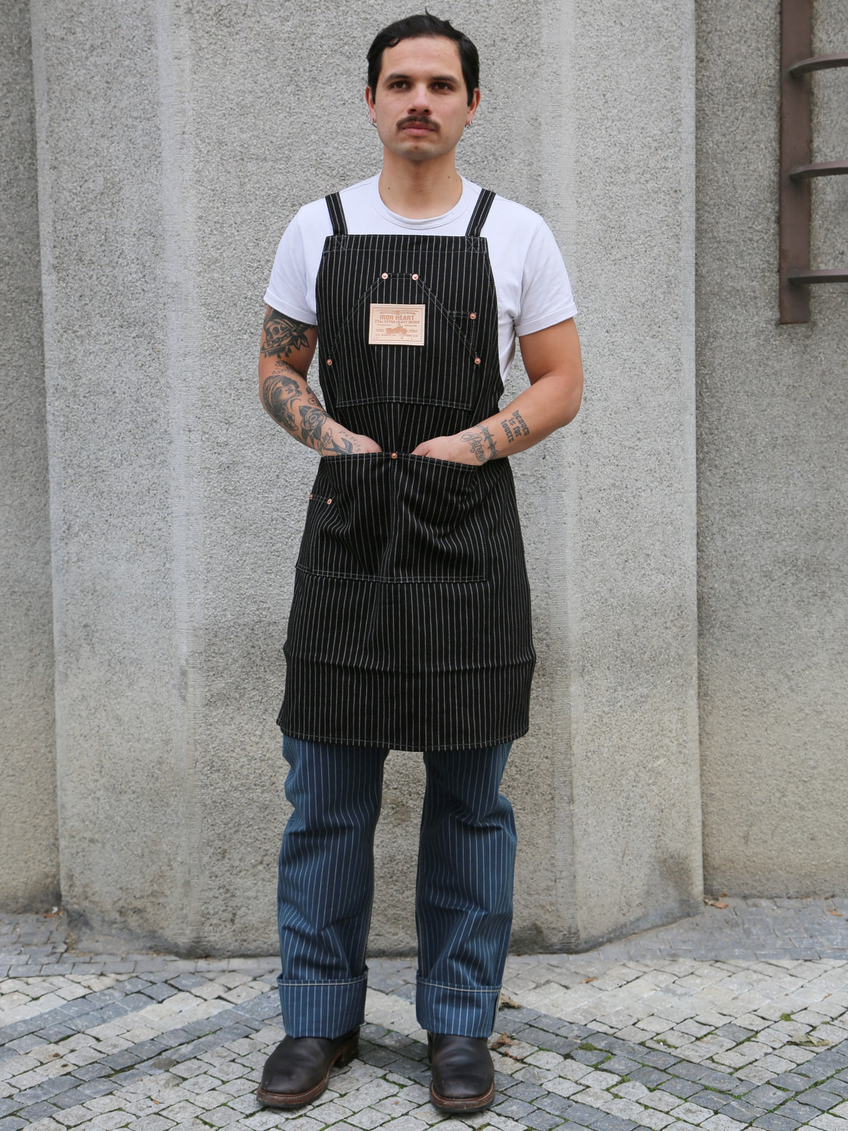 Iron Heart 12oz Wabash Apron – Black (IHG-058-BLK)