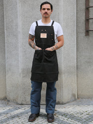 Iron Heart 12oz Wabash Apron – Black (IHG-058-BLK)