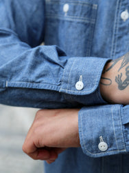 Momotaro 5oz Chambray Shirt – Indigo (MMLS1001)
