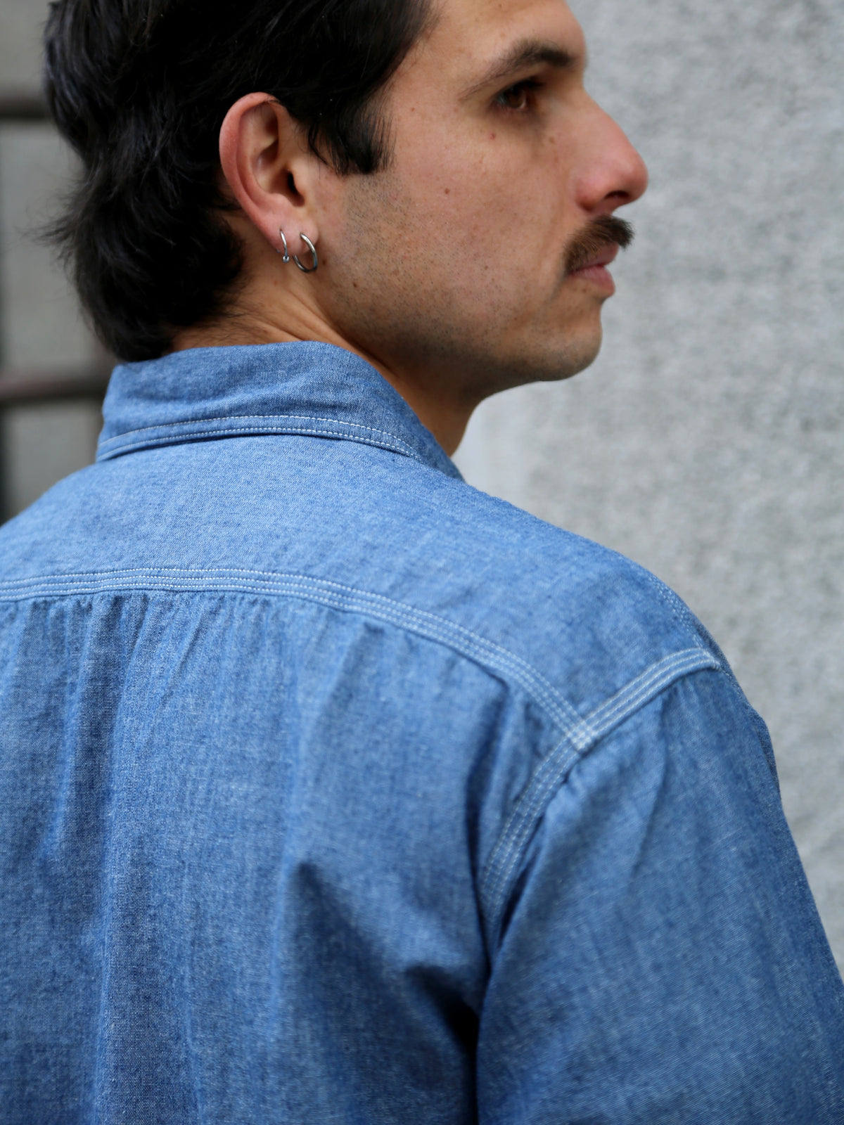 Momotaro 5oz Chambray Shirt – Indigo (MMLS1001)