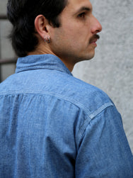 Momotaro 5oz Chambray Shirt – Indigo (MMLS1001)