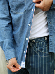 Momotaro 5oz Chambray Shirt – Indigo (MMLS1001)