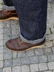 Black Sign 10oz Denim String Back Trousers / Dark Indigo (BSSP-23509)