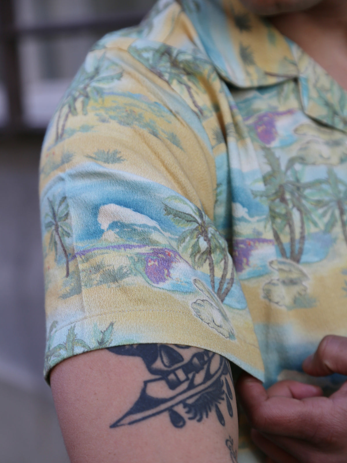 Nudie Jeans Arvid Pearls Hawaii Shirt – Mustard (140878)