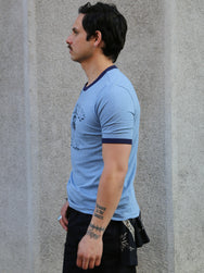 Nudie Jeans Ricky 6-66 Ringer T-Shirt – Bluemelange (131932)