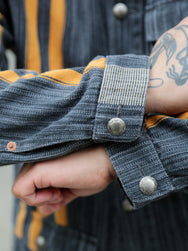 Indigofera Conway Shirt – Dark Grey/Wine/Orange (6339-504-01)