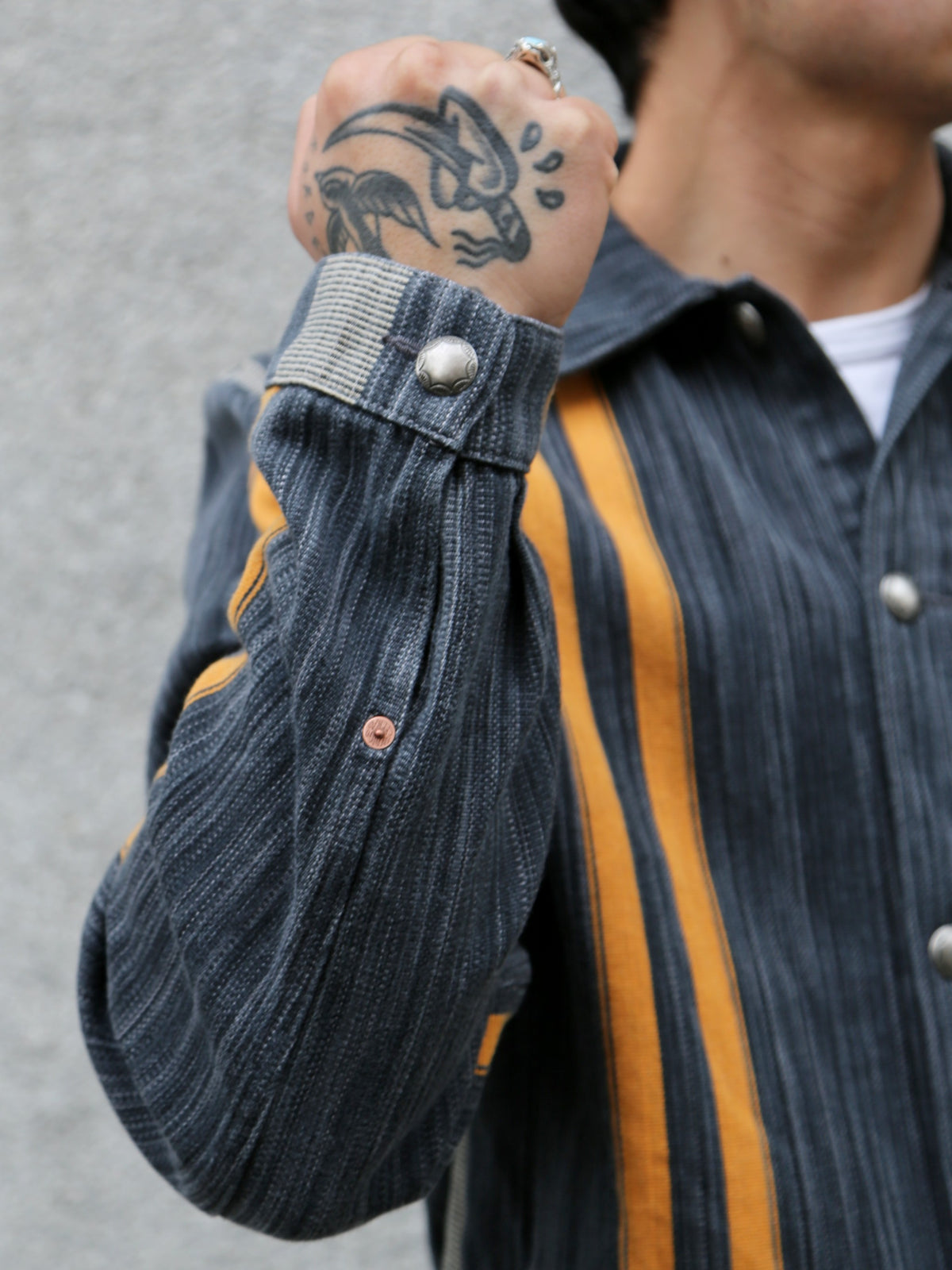 Indigofera Conway Shirt – Dark Grey/Wine/Orange (6339-504-01)