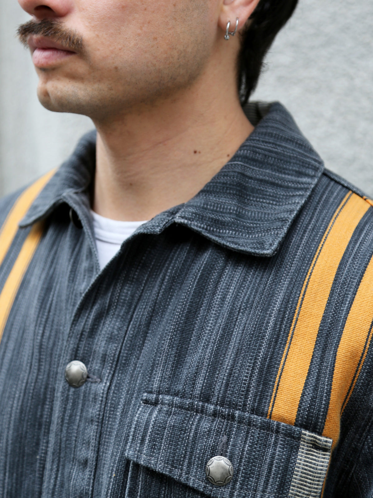 Indigofera Conway Shirt – Dark Grey/Wine/Orange (6339-504-01)