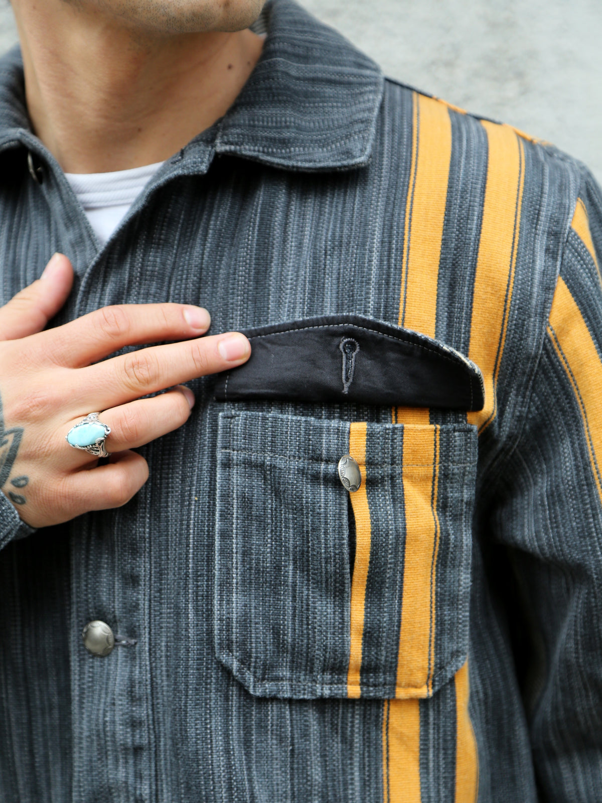 Indigofera Conway Shirt – Dark Grey/Wine/Orange (6339-504-01)