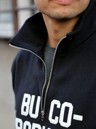The Real McCoy's Buco Half-Zip Motorcycle Jersey – Black (BC23104)