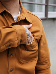 Iron Heart 13oz Oxford Cloth Work Overshirt – Camel (IHSH-423-CAM)