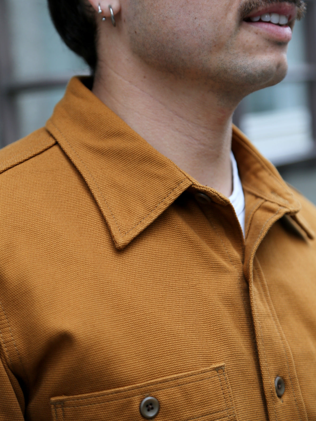 Iron Heart 13oz Oxford Cloth Work Overshirt – Camel (IHSH-423-CAM)