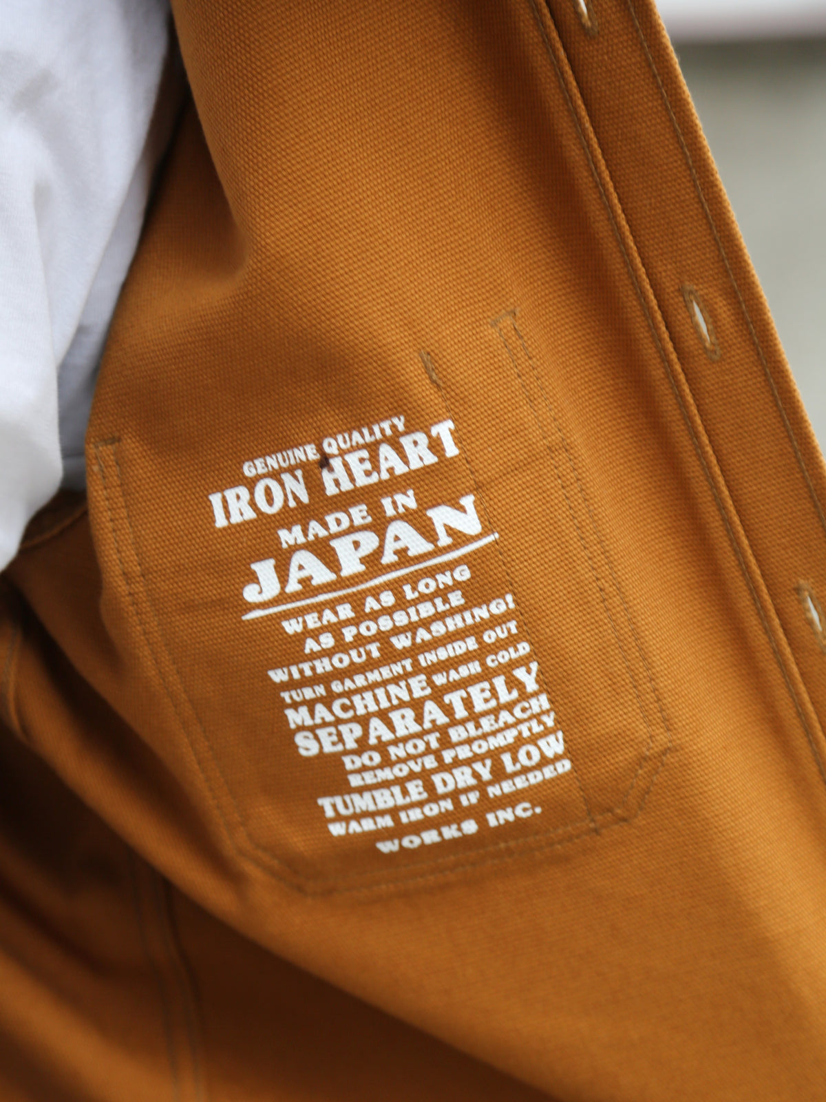 Iron Heart 13oz Oxford Cloth Work Overshirt – Camel (IHSH-423-CAM)