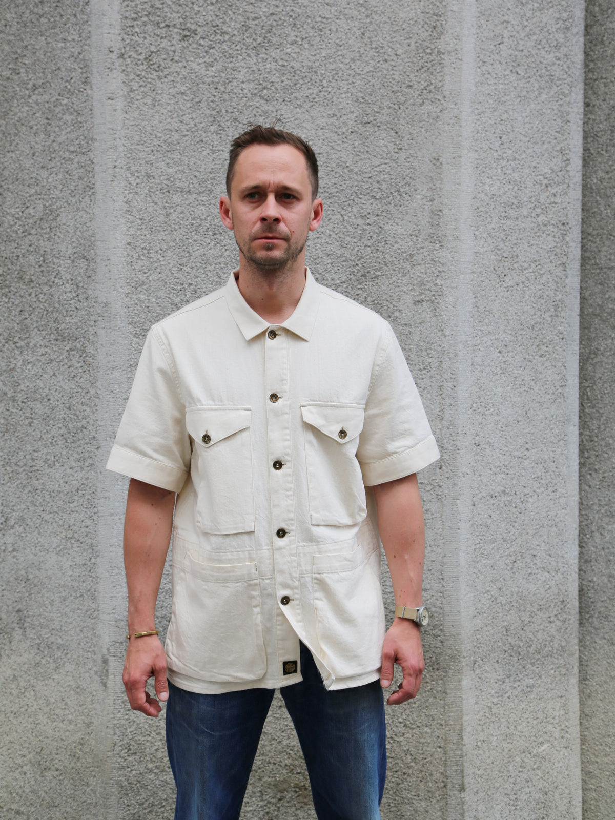 Indigofera Rivera Shirt / Carson Denim - Ecru