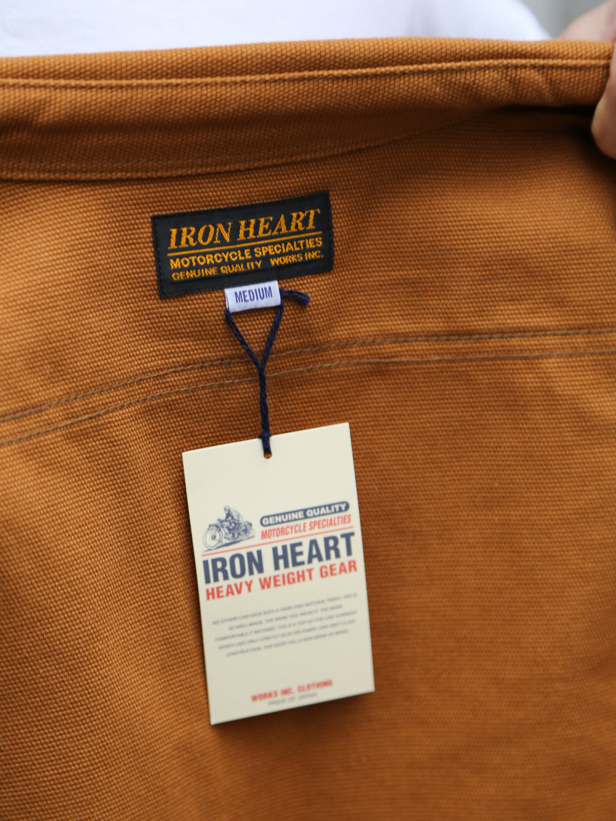 Iron Heart 13oz Oxford Cloth Work Overshirt – Camel (IHSH-423-CAM)
