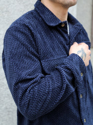 Indigofera Webster Dobby Corduroy Shirt – Navy (6345-573-47)