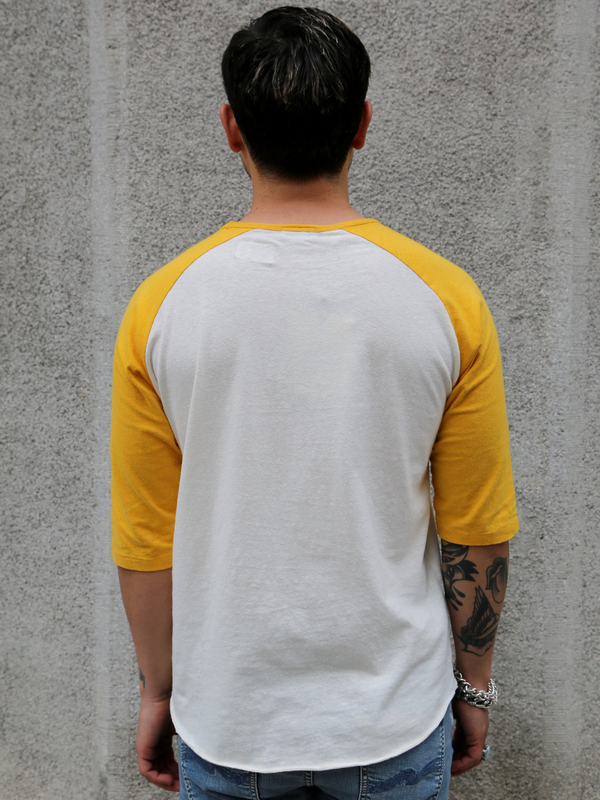 Indigofera Leon Raglan Sweater – Cocatoo Body / Yellow Sleeve (2278-354-02)