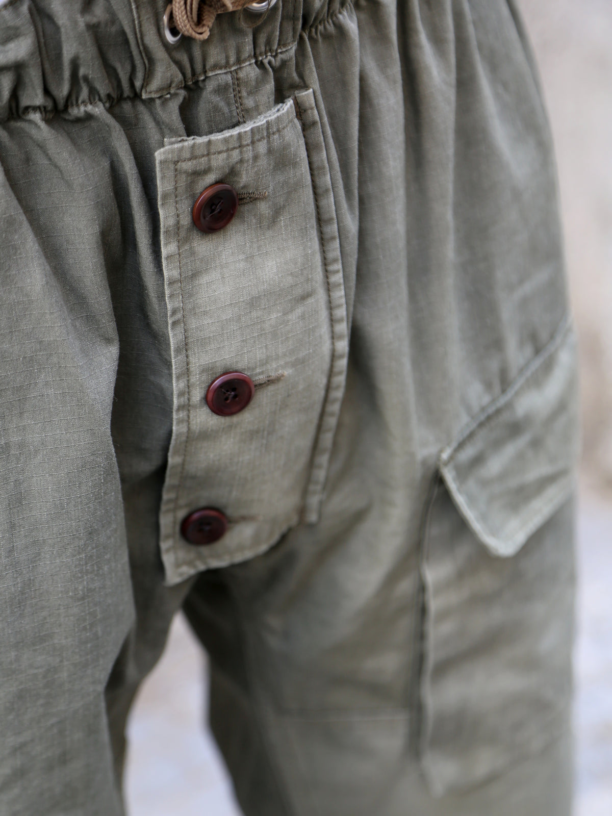 Fleurs de Bagne The "Submariner" Pant - Ripstop Khaki