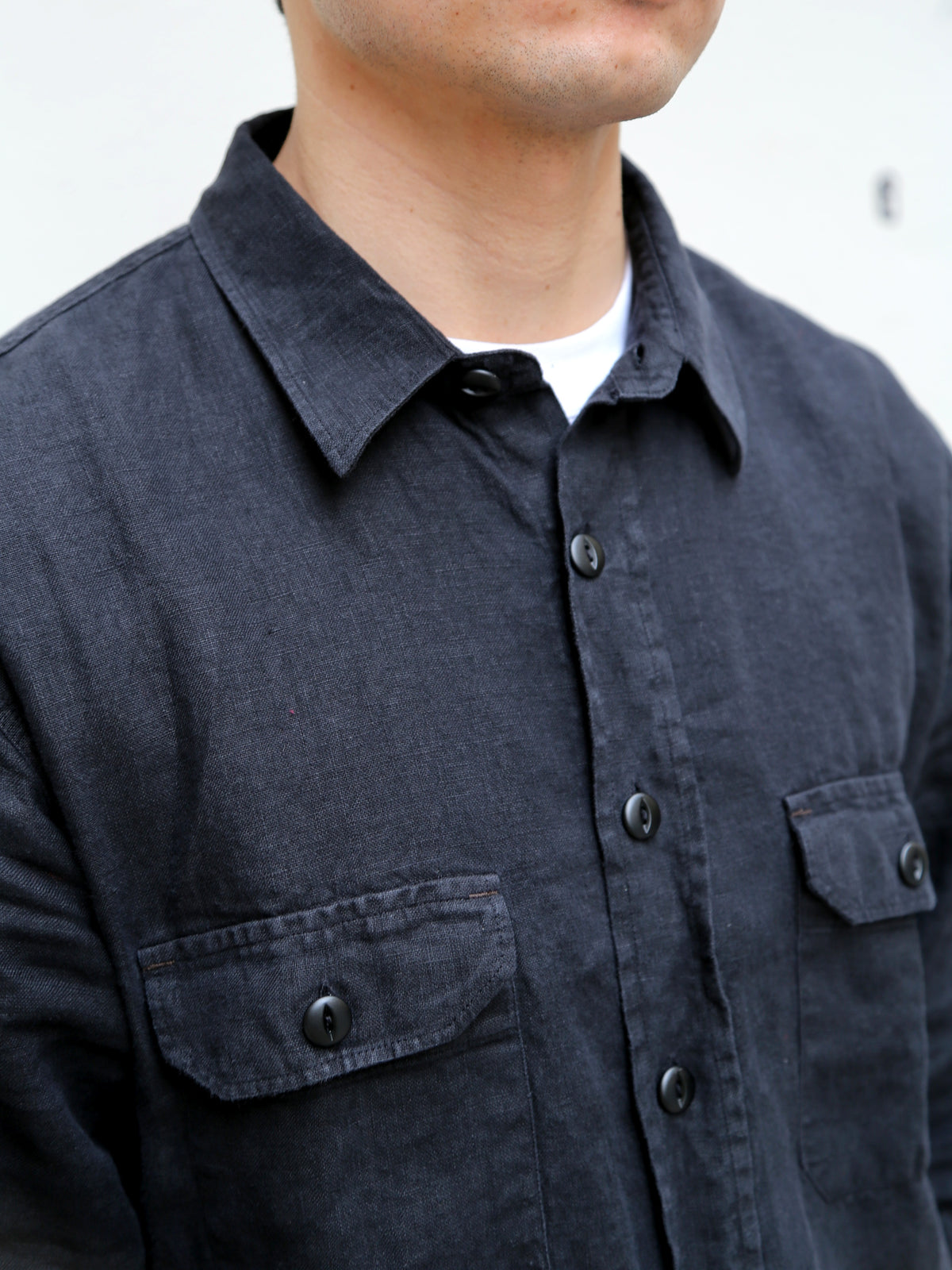 Indigofera Delray Linen Shirt – Marshall Black (6450-527-95)