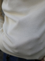 Gladhand Waffle Henley LS Teeshirt – White (GH-11)