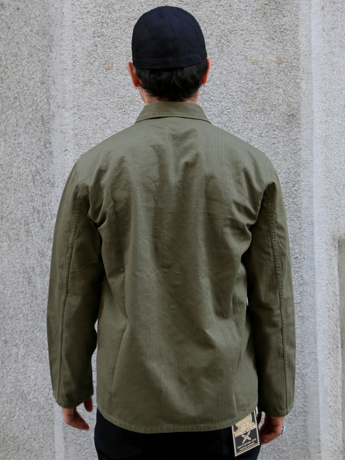 Nudie Jeans Buddy Herringbone Chore Jacket – Olive (160893)