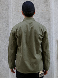 Nudie Jeans Buddy Herringbone Chore Jacket – Olive (160893)