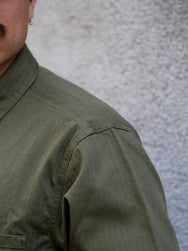 Nudie Jeans Buddy Herringbone Chore Jacket – Olive (160893)