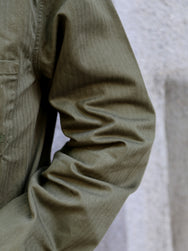 Nudie Jeans Buddy Herringbone Chore Jacket – Olive (160893)