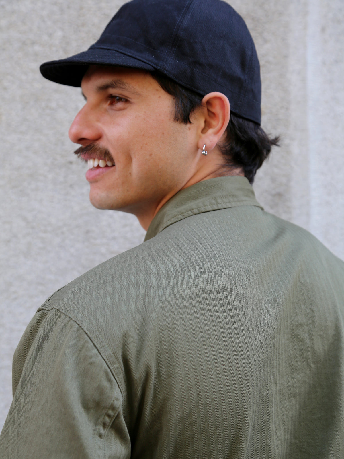 Nudie Jeans Buddy Herringbone Chore Jacket – Olive (160893)