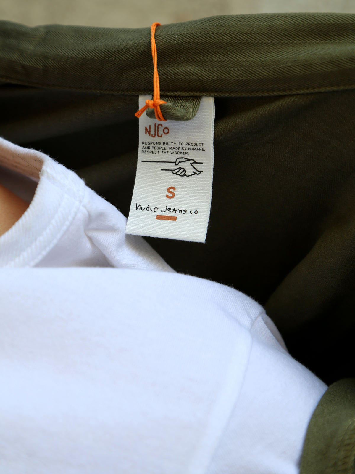 Nudie Jeans Buddy Herringbone Chore Jacket – Olive (160893)