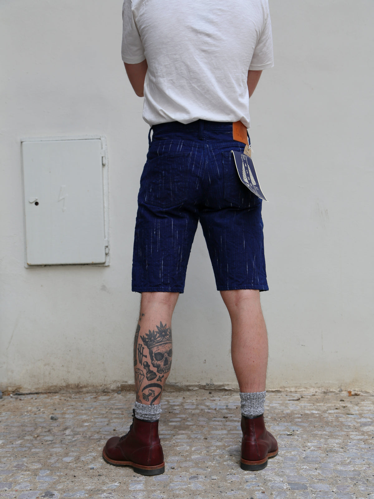 Studio d'Artisan D1843 15Oz. "Kasuri" Selvedge Shorts