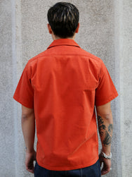 Joe McCoy MS23007 Open Collar Resort S/S Shirt / Summer Corduroy – Salmon