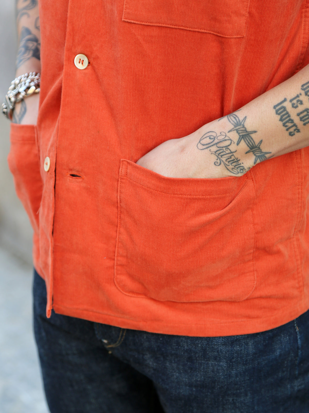 Joe McCoy MS23007 Open Collar Resort S/S Shirt / Summer Corduroy – Salmon