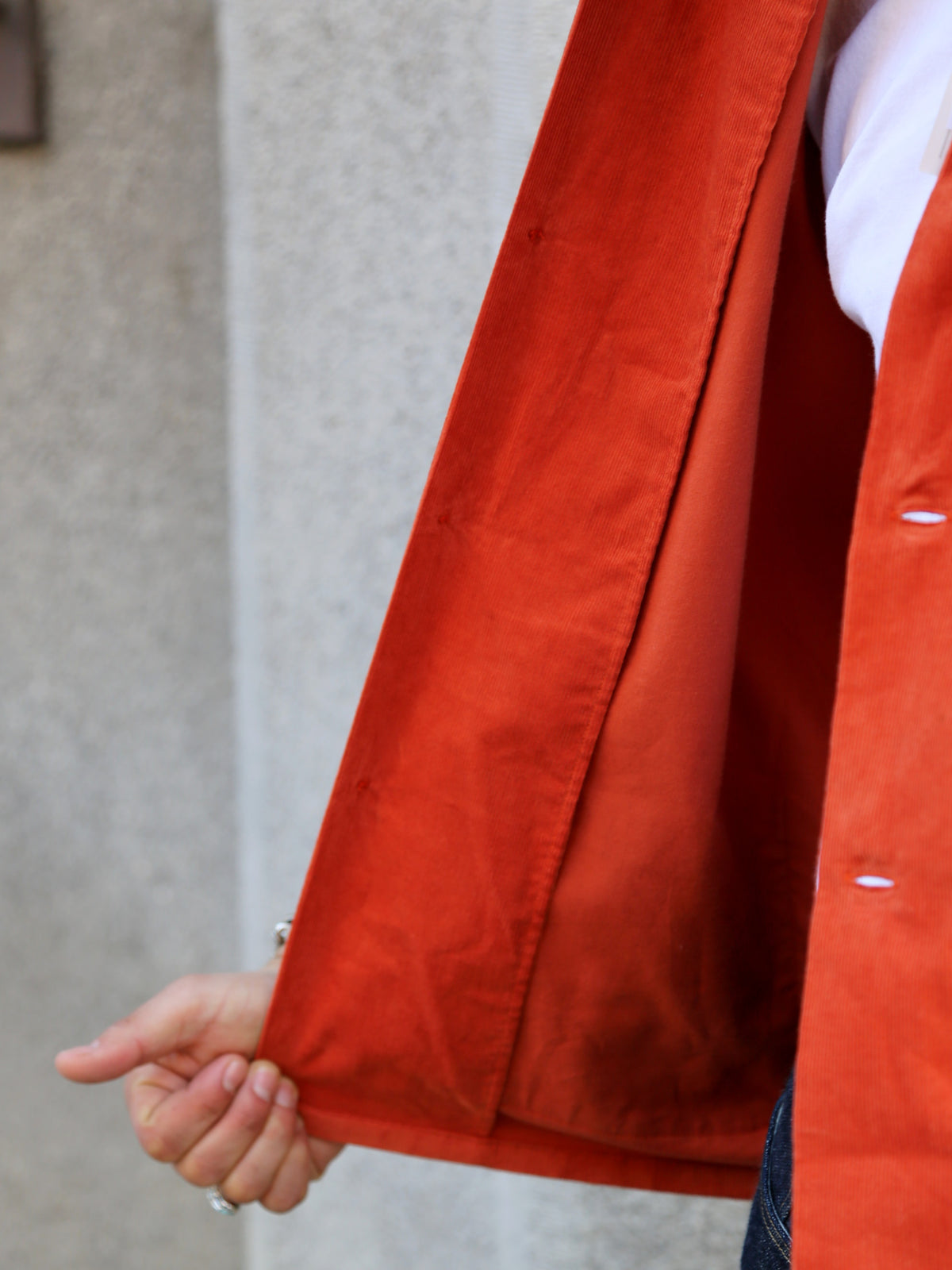 Joe McCoy MS23007 Open Collar Resort S/S Shirt / Summer Corduroy – Salmon