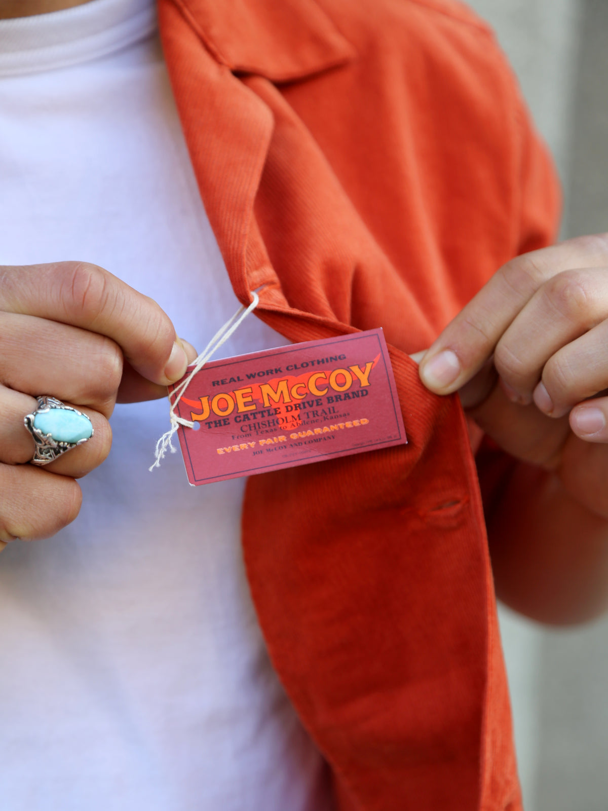 Joe McCoy MS23007 Open Collar Resort S/S Shirt / Summer Corduroy – Salmon