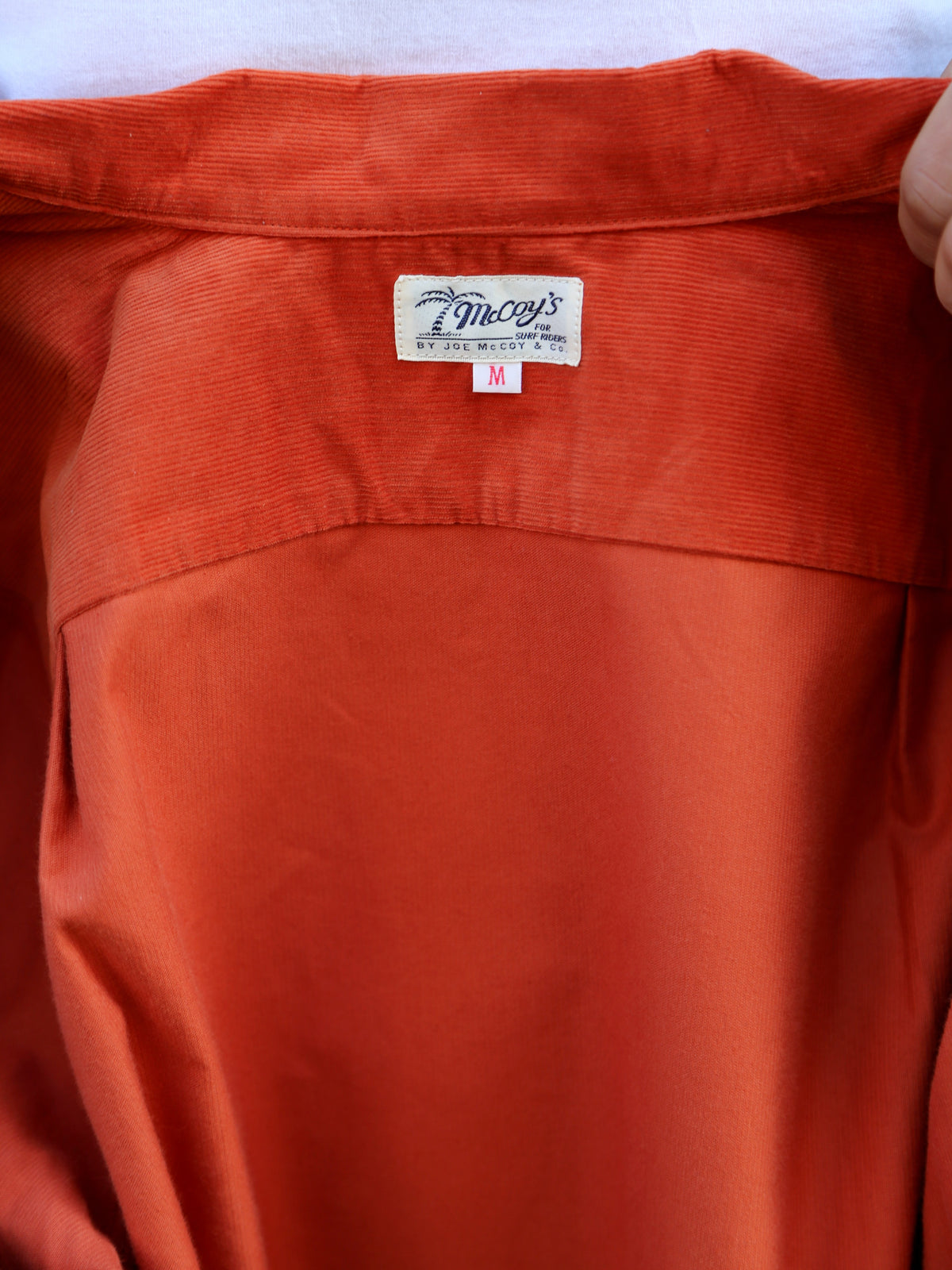 Joe McCoy MS23007 Open Collar Resort S/S Shirt / Summer Corduroy – Salmon