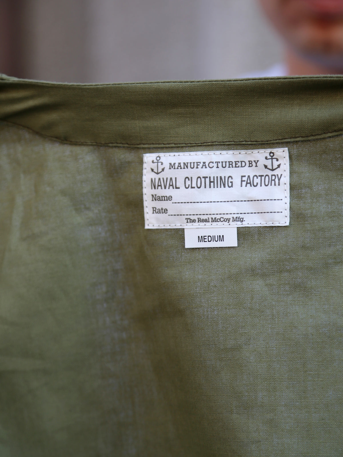 The Real McCoy's USN Medical Department Sleeping Shirt – Olive (MS25008)