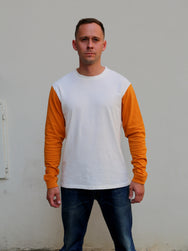Indigofera Dale Sweater - Gold / Cocatoo White