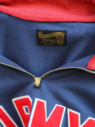 The Real McCoy's Athletic Half-Zip Jersey / Army – Blue (MC24107)