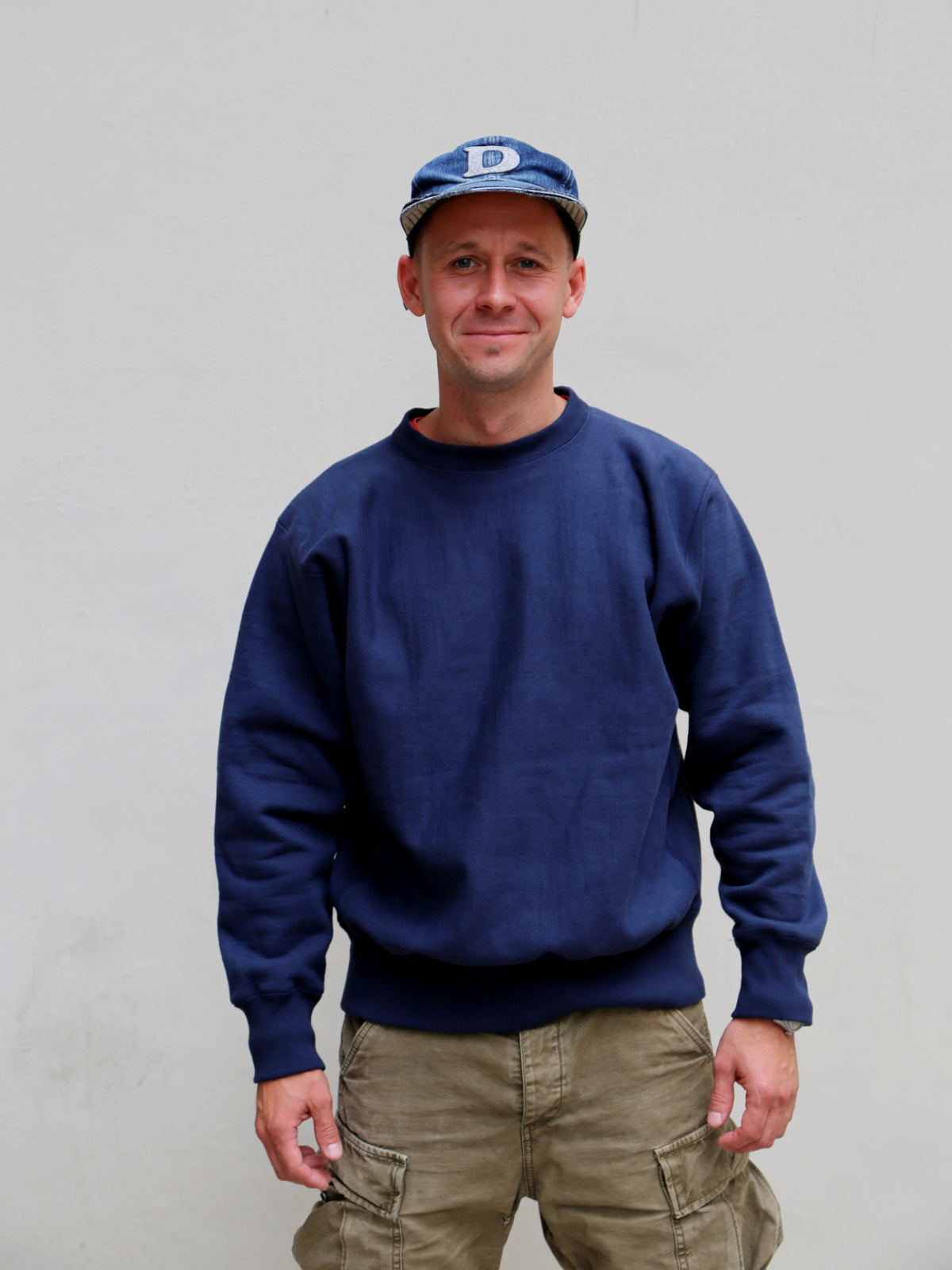 The Real McCoy's MC20114 Heavyweight Crewneck Sweatshirt - Navy