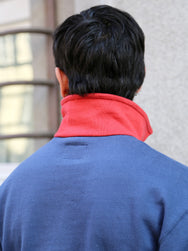 The Real McCoy's Athletic Half-Zip Jersey / Army – Blue (MC24107)