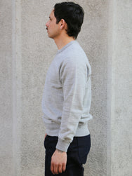 The Real McCoy's 9oz Loopwheel Raglan Sweatshirt – Grey (MC24117)