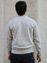 The Real McCoy's 9oz Loopwheel Raglan Sweatshirt – Grey (MC24117)