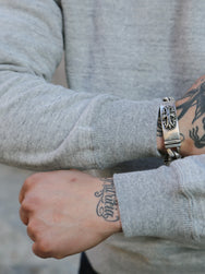 The Real McCoy's 9oz Loopwheel Raglan Sweatshirt – Grey (MC24117)