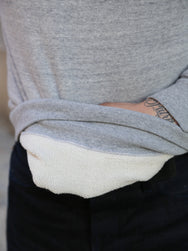 The Real McCoy's 9oz Loopwheel Raglan Sweatshirt – Grey (MC24117)