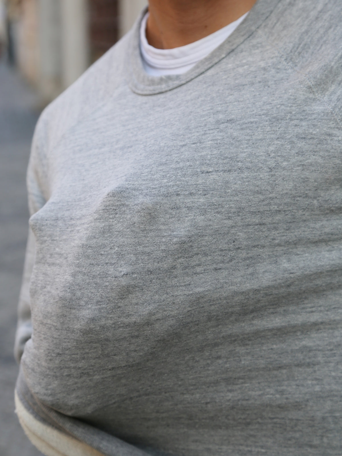 The Real McCoy's 9oz Loopwheel Raglan Sweatshirt – Grey (MC24117)