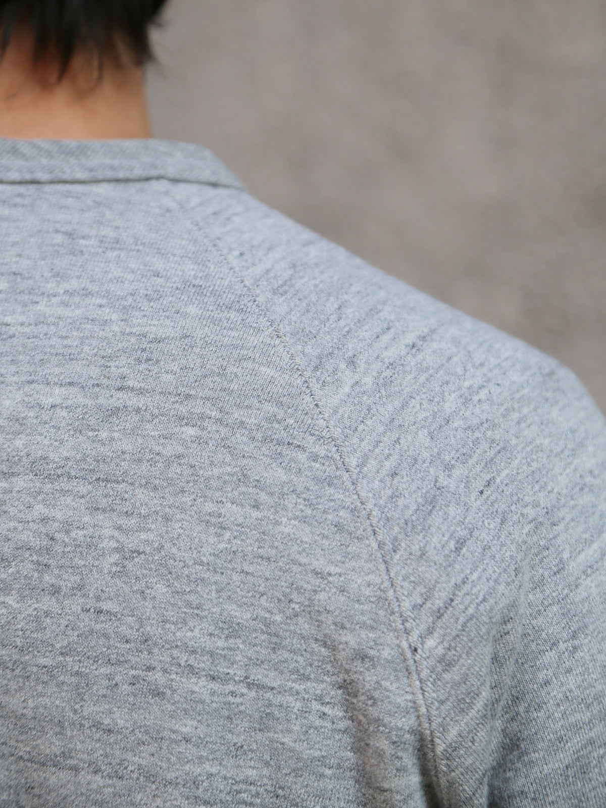 The Real McCoy's 9oz Loopwheel Raglan Sweatshirt – Grey (MC24117)