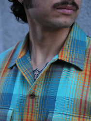 Indigofera Webster Twill Check Shirt – Blue/Beige/Red (6345-846-01)